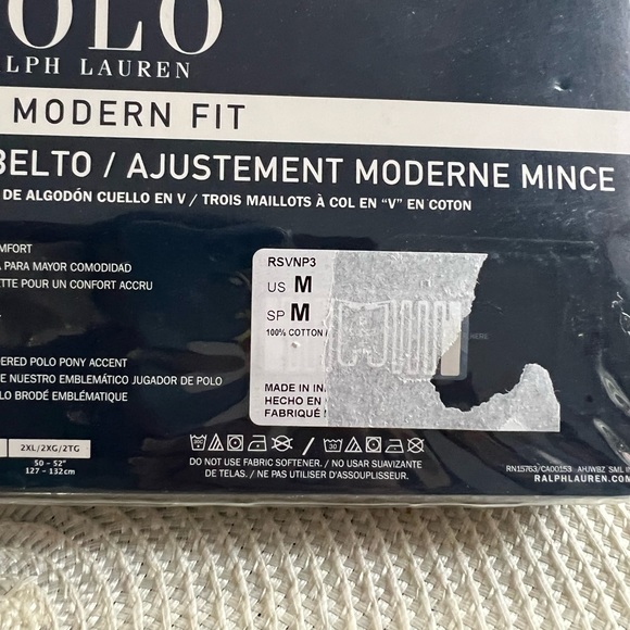 Polo Ralph Lauren 3 Cotton V necks Slim Fit - Picture 6 of 8